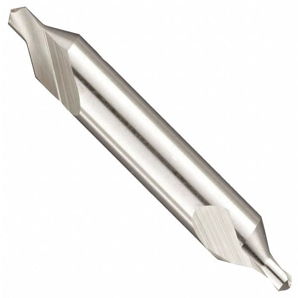 Drill/Countersink, Plain, 60 deg, 2in L, HSS