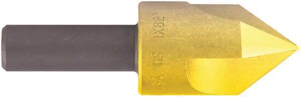 Countersink, 3 FL, 90 deg., 3/8in, HSS, TiN
