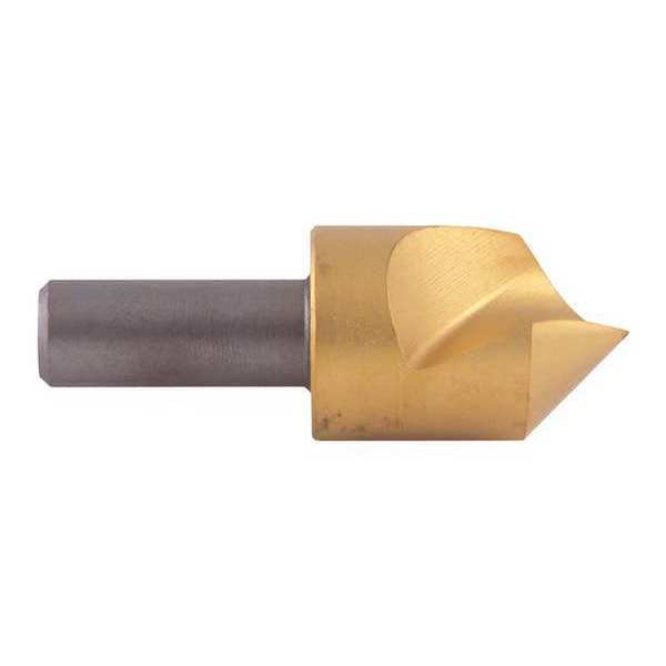Countersink, 1 FL, 100 Deg, 1/4, Cobalt, TiN