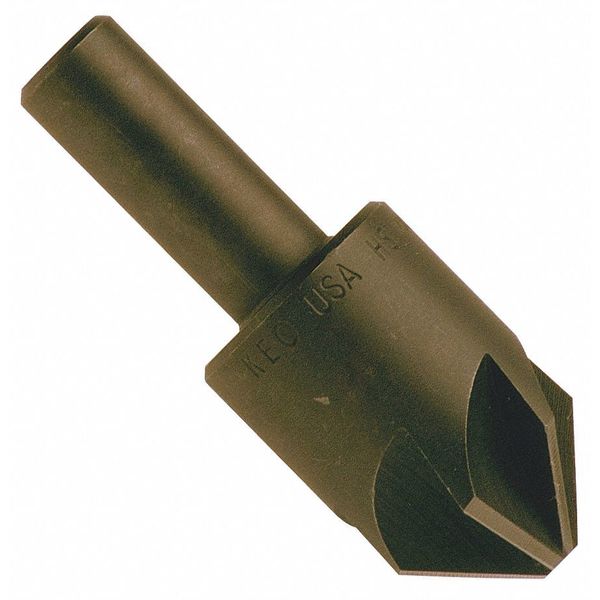 Drill/Countersink, 6 FL, 60 deg., 5in L, HSS