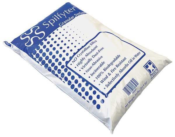 Granular Clay Absorbent, 30 lb., Bag, Gray