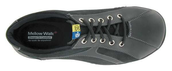 Size 9 Women's Oxford Shoe Steel Work Shoe, Black