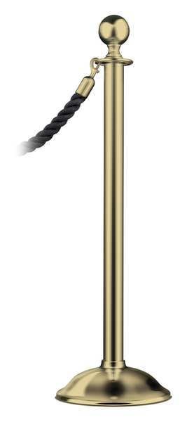 Sphere Top Post, Satin Brass, Trad