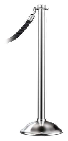 Contemp Top Post, Satin Chrome, Trad