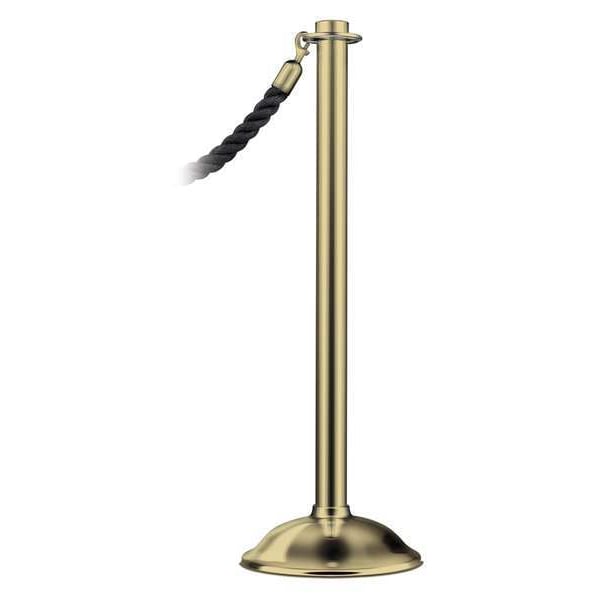Contemp Top Post, Satin Brass, Traditional