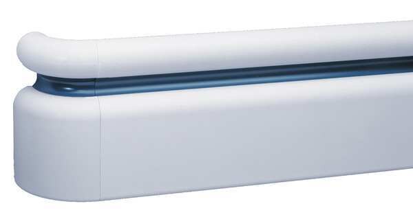 Handrail, Silver Gray, 6-1/4 in. H, 22 lb.