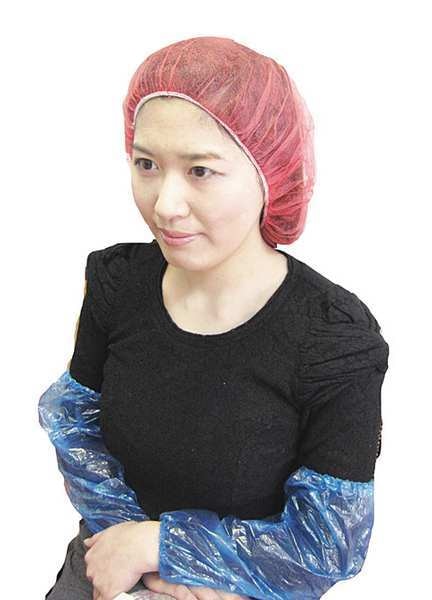 Bouffant Cap, 21in, Red, PP, PK1000