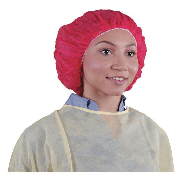 Bouffant Cap, 24in, Red, PP, PK1000