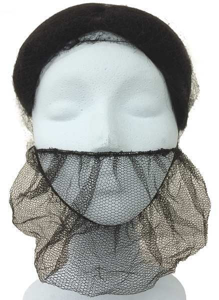Beard Net, 18in, Brown, Nylon, PK1000