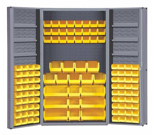 Extra-Heavy Duty Bin Cabinet, 48 in W, 72 in H, 24