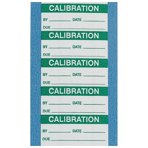Green and White Calibration Label, .625