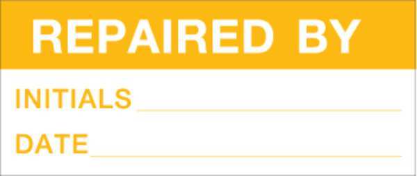 Maintenance Label, 5/8in H x 1-1/2in W