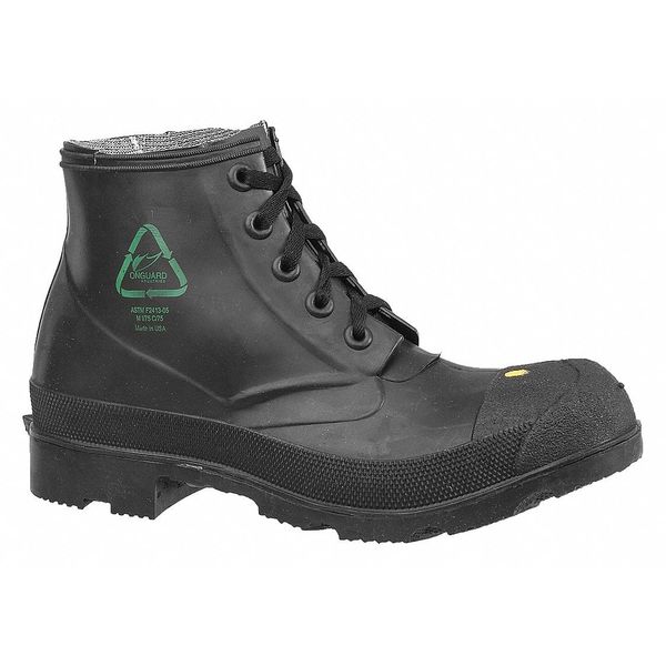 Size 12 Men's 6 in Work Boot Steel Work Boot, Black