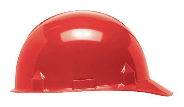Front Brim Hard Hat, Type 1, Class E, Ratchet (4-Point), Red
