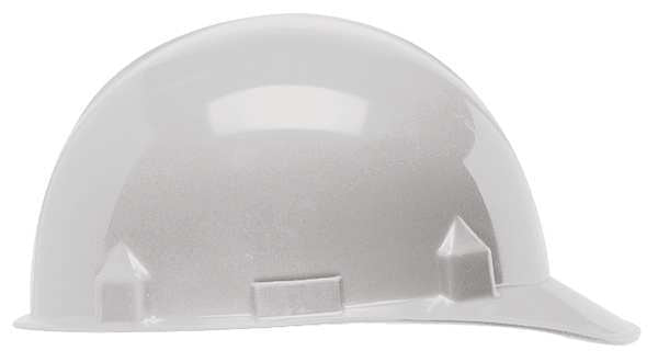 Front Brim Hard Hat, Type 1, Class E, Ratchet (4-Point), White