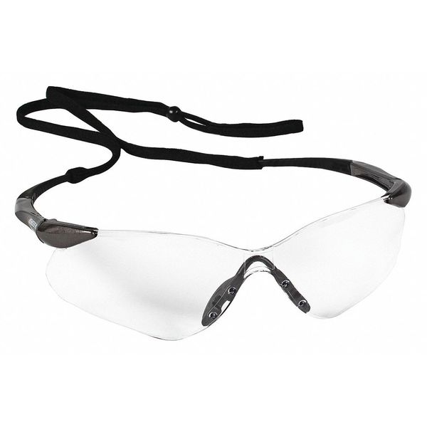 Safety Glasses, Wraparound Clear Polycarbonate Lens, Anti-Fog, Scratch-Resistant