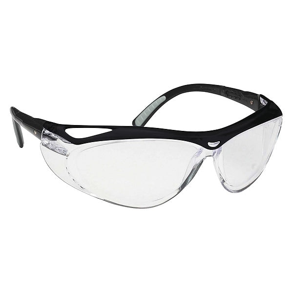 Safety Glasses, Wraparound Clear Polycarbonate Lens, Anti-Fog, Scratch-Resistant