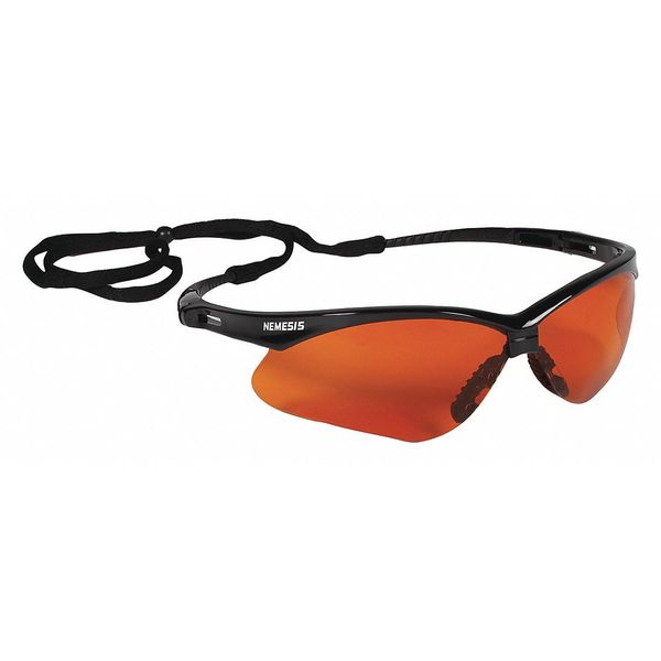 Safety Glasses, Wraparound Copper Polycarbonate Lens, Scratch-Resistant