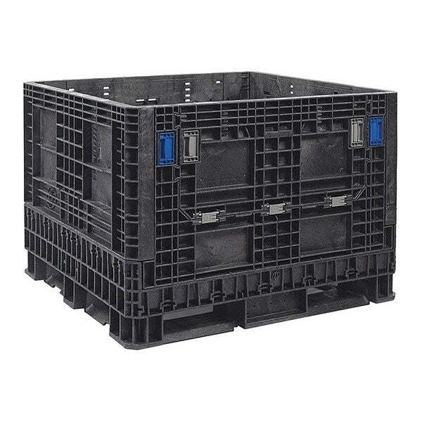 Black Collapsible Bulk Container, Plastic