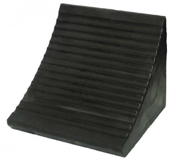 Wheel Chock, 14 In H, Rubber, Black