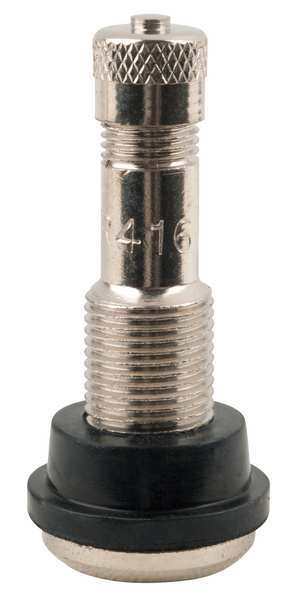 Clamp-In Tire Valve, 1 1/4 In, PK50