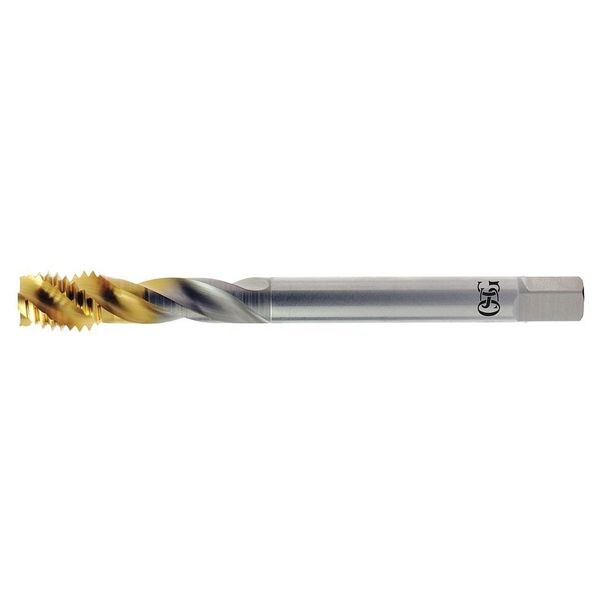 Spiral Flute Tap, M8-1.25, Modified Bottoming, Metric Coarse, TiN
