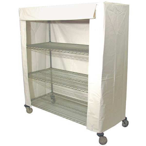 Cart Cover, 48x18x62, White, Vinyl