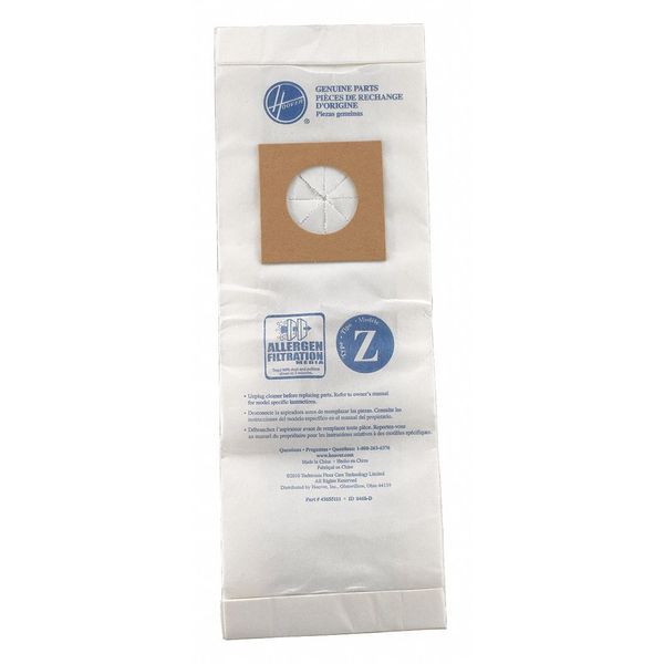 Vacuum Bag, Dry, Cartridge Filter