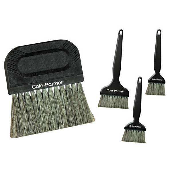 2 1/2 in W 1 1/2 in L Handle, 1 1/4 in L Brush, Conductive Composite Material, 2 3/4 in L Overall