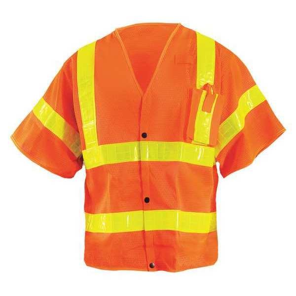 Mesh Vest-Orange W Reflective Yllw Xxl