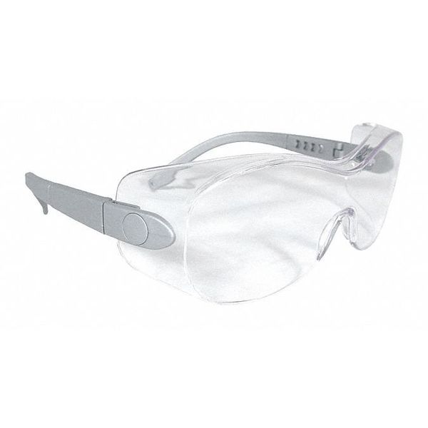 Safety Glasses, OTG Clear Polycarbonate Lens, Uncoated
