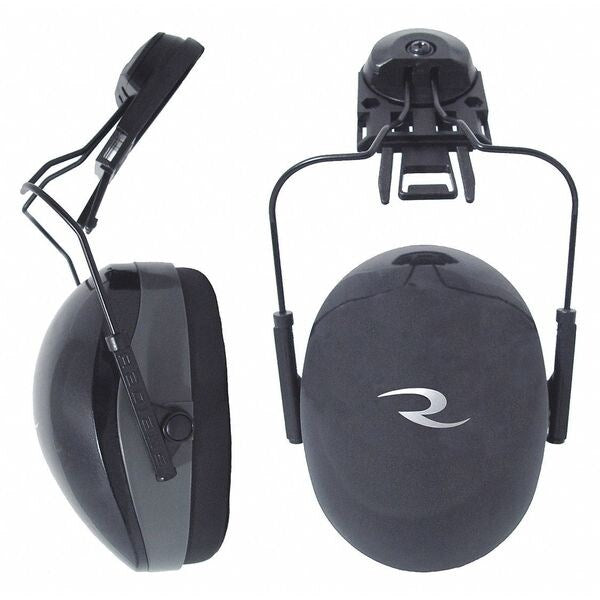 Hard Hat Mounted Ear Muffs, 26 dB, Black