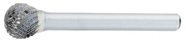 Carbide Bur, Ball Shape, 1/2 in.