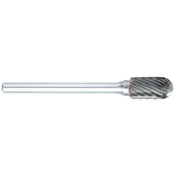 Carbide Bur, Cylindrical Ball Nose, 1/4 in