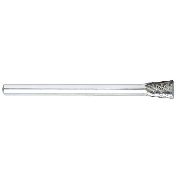 Carbide Bur, 10 deg. Inverted Ang, 3/16 in