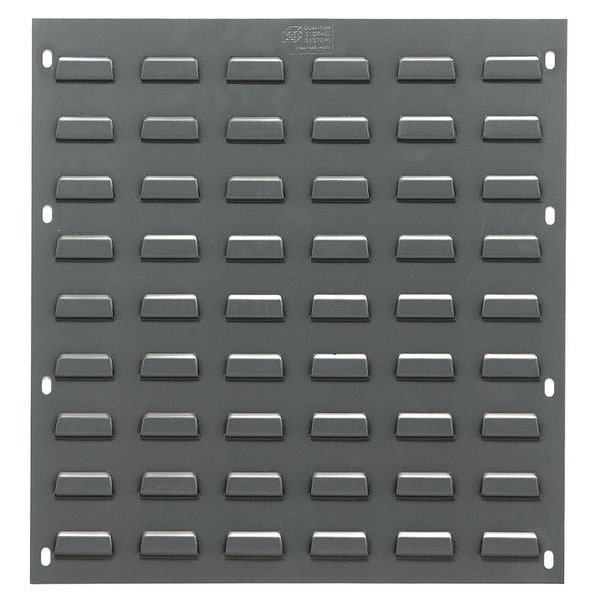Steel Louvered Panel, 18 in W x 1/4 in D x 20 in H, Gray