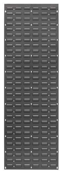 Steel Louvered Panel, 18 in W x 1 1/2 in D x 61 in H, Gray