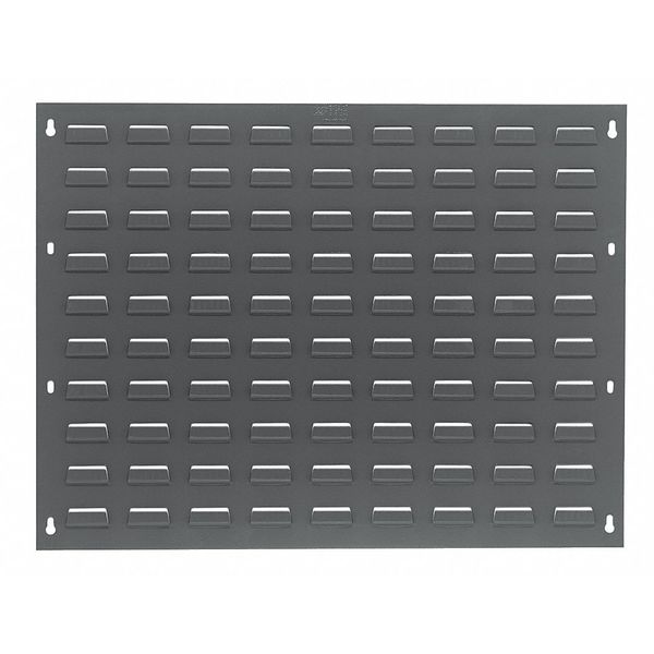 Steel Louvered Panel, 27 in W x 1/4 in D x 21 in H, Gray
