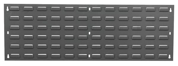 Steel Louvered Panel, 36 in W x 1/4 in D x 12 in H, Gray