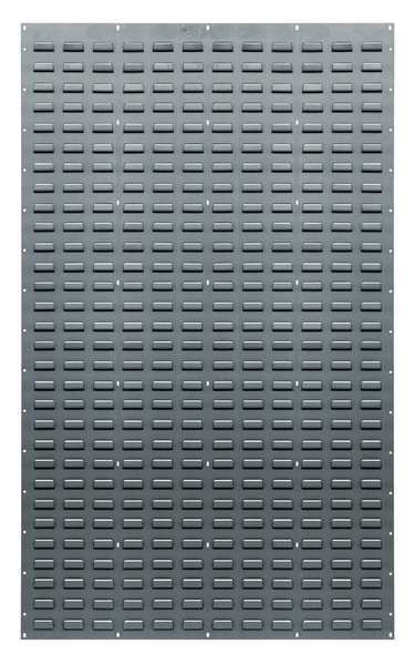 Steel Louvered Panel, 36 in W x 1/2 in D x 61 in H, Gray