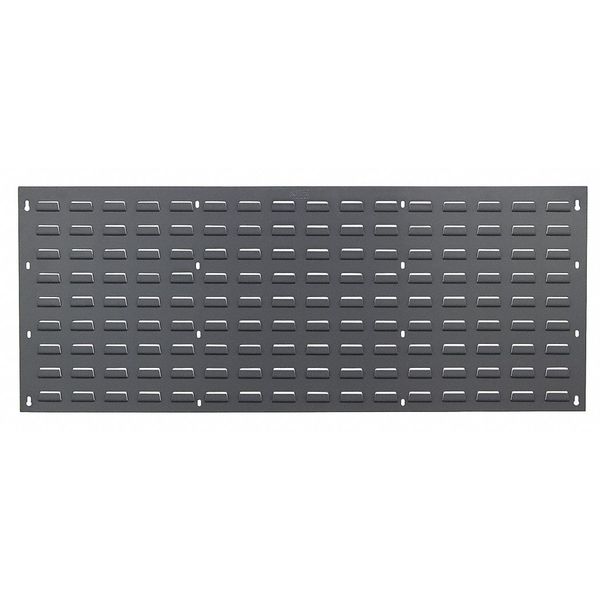Steel Louvered Panel, 48 in W x 1 in D x 20 in H, Gray