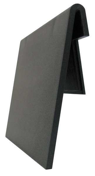 Black Plastic Label Holder, 4 in L, 2 1/4 in W