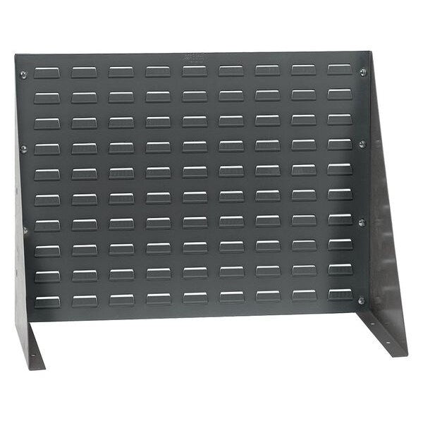 Steel Louvered Bench Rack, 27 in W x 1/4 in D x 21 in H, Gray