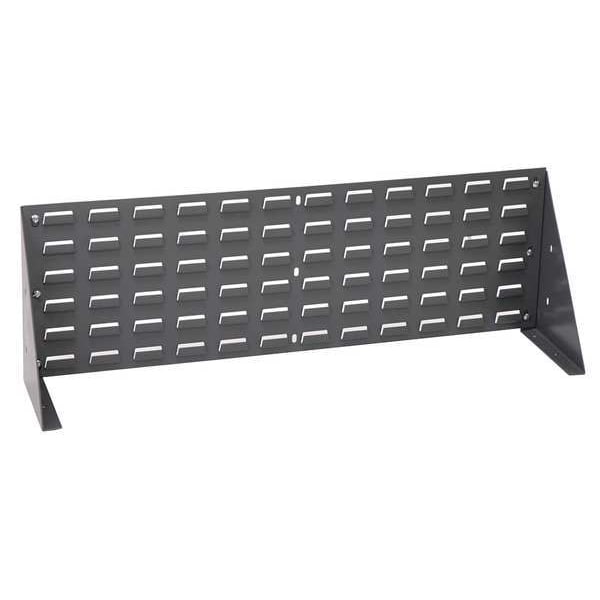Steel Louvered Bench Rack, 36 in W x 1/4 in D x 12 in H, Gray