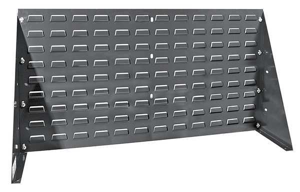 Steel Louvered Bench Rack, 36 in W x 8 in D x 20 in H, Gray