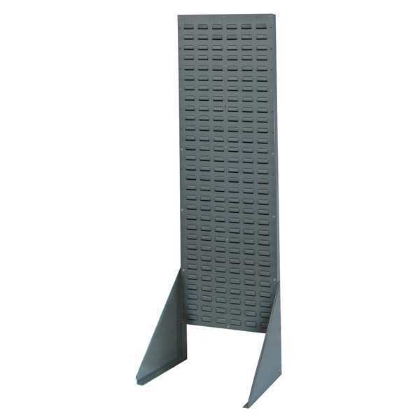 Steel Louvered Floor Rack, 18 in W x 12 1/2 in D x 66 in H, Gray