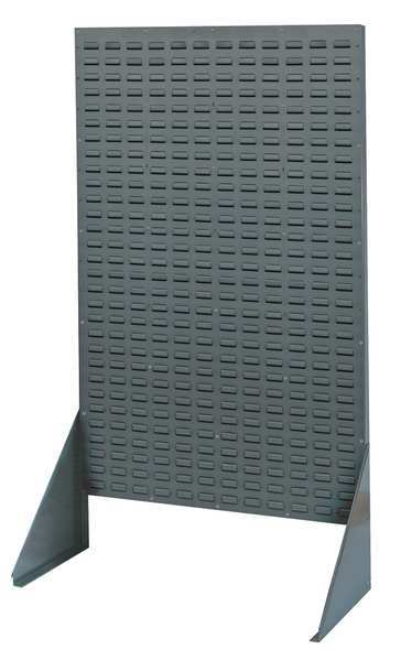 Steel Louvered Floor Rack, 36 in W x 12 in D x 66 in H, Gray