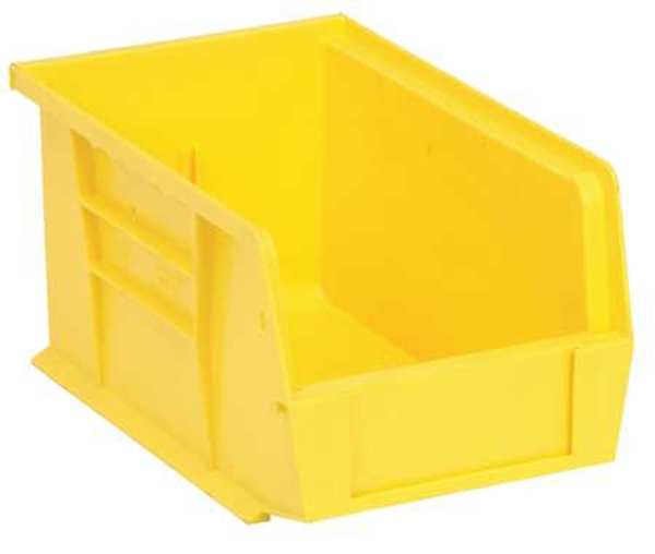 Hang & Stack Storage Bin, Yellow, Polypropylene, 9 1/4 in L x 6 in W x 5 in H, 50 lb Load Capacity