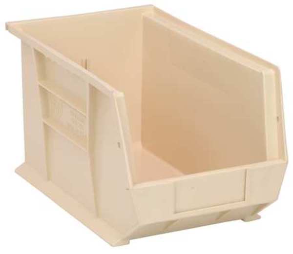 Hang & Stack Storage Bin, Ivory, Polypropylene, 13 5/8 in L x 8 1/4 in W x 8 in H