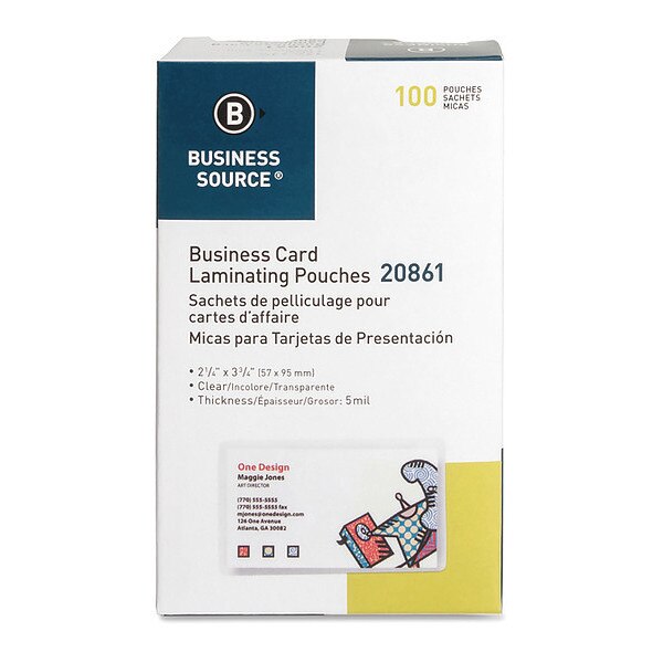 Pouch, Laminate, Bsncrd, 5Mil